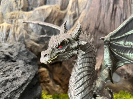 Král draků – velký okřídlený drak, 3D tištěná dekorace, 35 × 37 cm