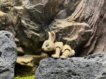 Zajíček dusty brown délka 7,5 cm