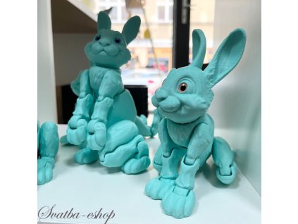 Azuritový králíček výška 18 cm 3D tisk
