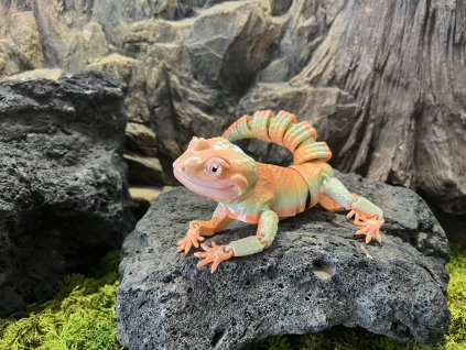 Gekon broskvový délka 27 cm 3D tisk