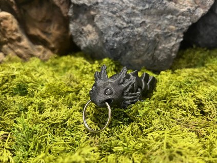 Mini Axolotl přívěsek černý 10 cm