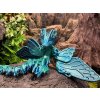 Motýlková dračice s křídly modro zelená délka 39 cm 3D tisk
