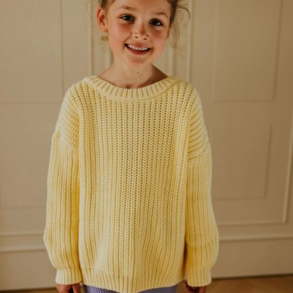 Chunky sweater Vanilla yuki kidswear knitwear knit jumper pullover trui gebreid organic cotton yellow softyellow jaune geel gelb 871x.progressive.jpg (kopie)