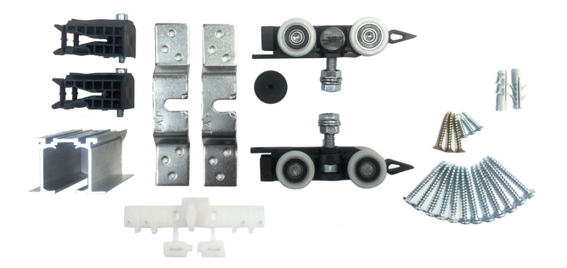 Co obsahuje balíček pro dřevěné a skleněné dveře?