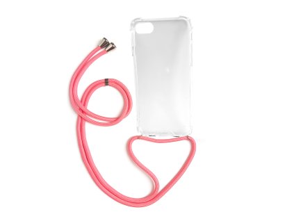 Pruhledne pouzdro se snurkou na krk pro mobil IPhone 6 a 6S a 7 a 8 a SE 2020 crossbody obal na mobil pouzdronamobil.net