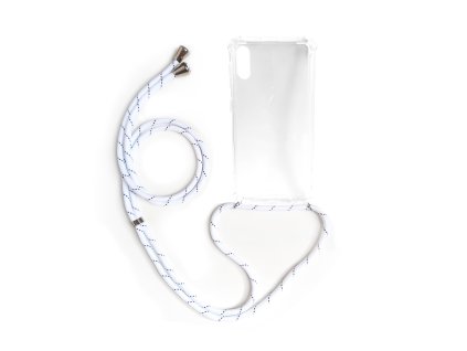 Pruhledne pouzdro se snurkou na krk pro mobil Samsung A01 crossbody obal na mobil silikon tpu pouzdronamobil.net