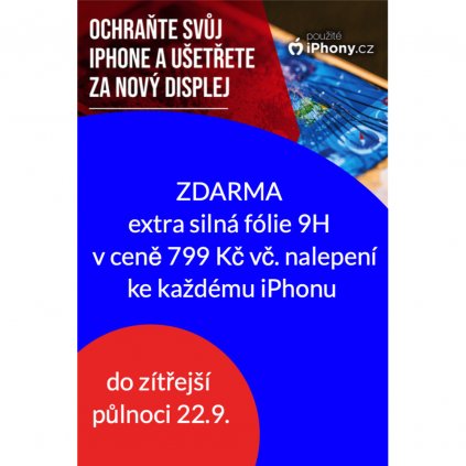 Extra silná 9H fólie pro iPhone + ZDARMA nalepení