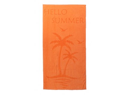 Plážová osuška HELLO SUMMER oranžová