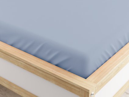 Napínací prostěradlo z mikrovlákna světle modré 90x200 cm na jednolůžko