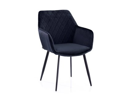54008 tmave modre sametove jidelni kreslo vialli