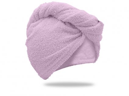 59074 rychleschnouci frote turban na vlasy svetle fialovy