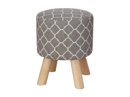 Šedý taburet s potiskem TAFEL NEW