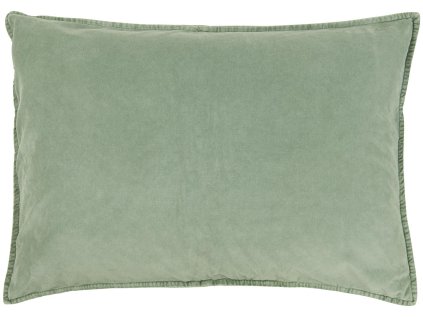 Zelený sametový povlak na polštář MISTY JADE 72x52 cm