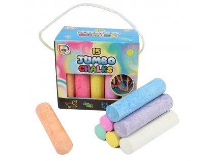 Barevné křídy JUMBO CHALKS, 15 barev