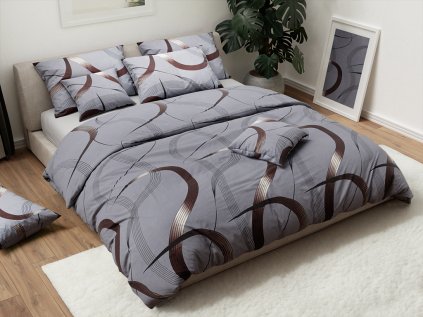 Bavlněné povlečení PLAVA šedé