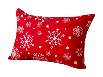 Dekorační povlak na polštář SNOWFALL 50x70 cm, červený