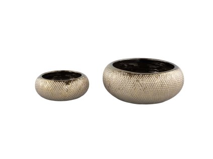 Zlatý keramický květináč HELLY GOLD – luxusní doplněk