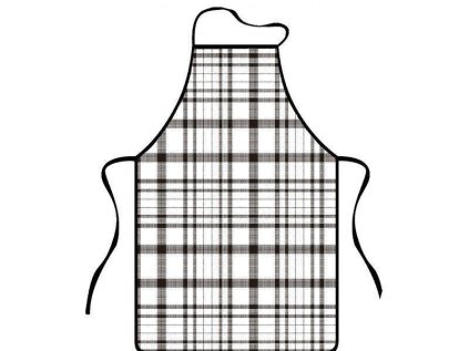Kuchyňská zástěra CHECKS, bílo-černá – elegantní a praktická