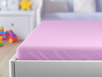 Jersey prostěradlo do dětské postýlky EXCLUSIVE 70x140 cm fialové