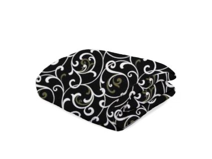 Stylová černá prošívaná přikrývka ORIENT 140x200 cm s orientálním vzorem