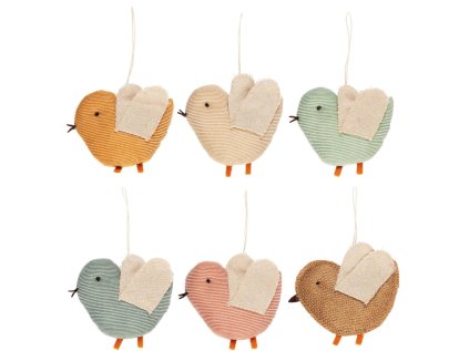 Závěsný látkový ptáček BIRD – stylová jarní dekorace