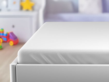 Nepropustné prostěradlo do dětské postýlky JERSEY 60x120 cm bílé