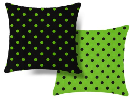 Zelené puntíkaté povlaky COLAM GREEN 45x45 cm – sada 2 ks