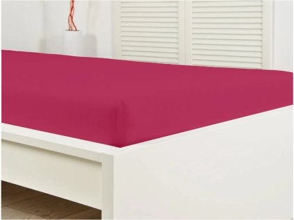 Jersey prostěradlo ALVORA 180x200 cm vínové