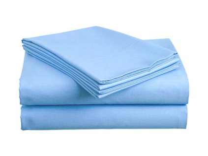 Bavlněné prostěradlo světle modré 140x240 cm