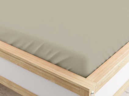 Napínací prostěradlo z mikrovlákna pískové 90x200 cm do ložnice