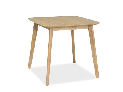 Moderní jídelní stůl MOSSO III 80x80 s deskou v dekoru dub