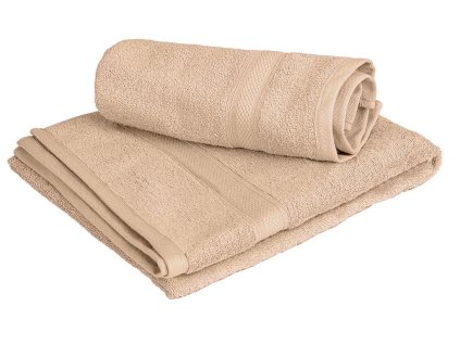 Písková osuška a ručník CLARYSSE ELEGANCE – sada s bordurou 500g/m²