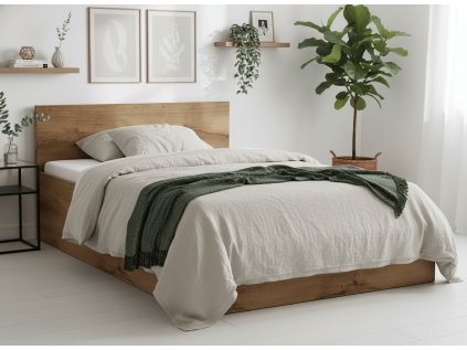 Postel SOFIA 140 x 200 cm, dub artisan