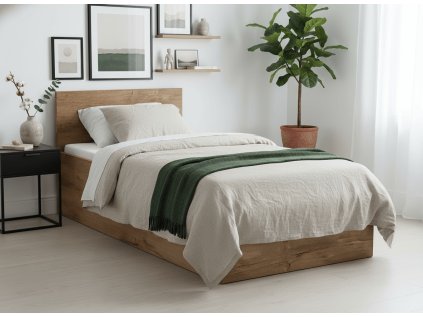 Postel SOFIA 90 x 200 cm, dub artisan