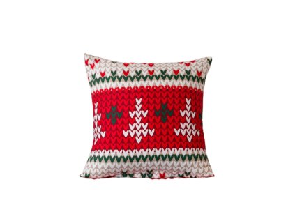 Povlak na polštář z mikrovlákna FROSTED CHRISTMAS 45x45 cm barevný s vánočním vzorem