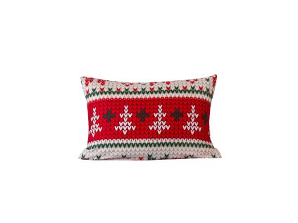 Vánoční povlak FROSTED CHRISTMAS 50x70 cm s motivem pleteného vzoru