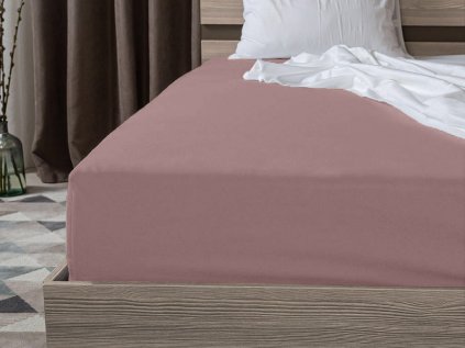 Růžovofialové jersey prostěradlo 140x200 cm s napínací gumou