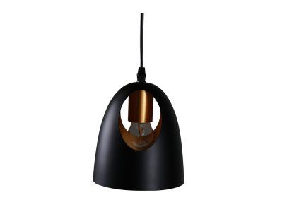 Černá designová závěsná lampa ELDA