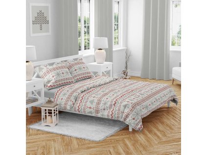 Bavlněné povlečení NORDIC JOY bílé