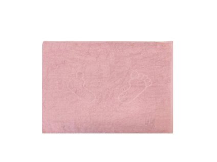 Koupelnová předložka EVOLA světle růžová 50x70 cm z bavlny