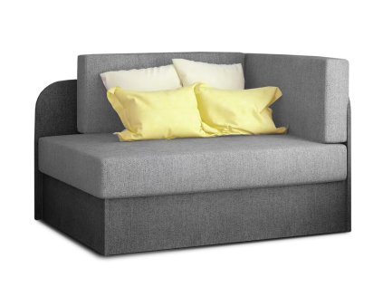 Malá rozkládací pohovka ROSA světle šedá/černá s elegantním vzhledem