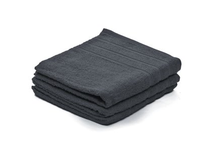Ručník bavlněný 50 x 100 cm šedý antracit