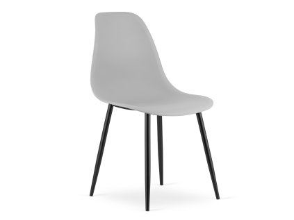 Jídelní židle OSAKA světle šedá s kontrastními nohami