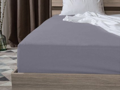 Napínací jersey prostěradlo modrošedé 90x200 cm