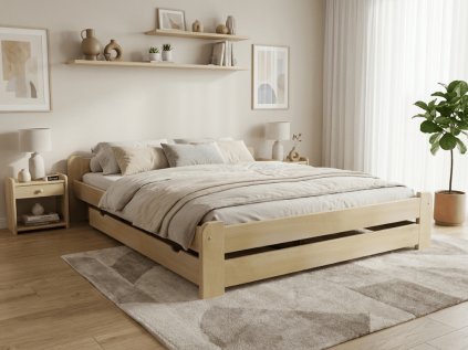 Postel Emily 120 x 200 cm z masivní borovice do ložnice