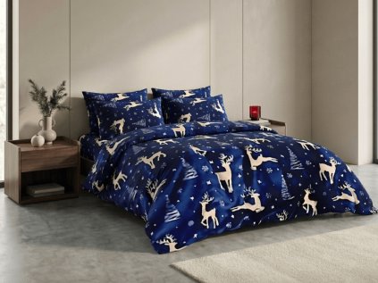 Mikroplyšové povlečení NIVALIS modré