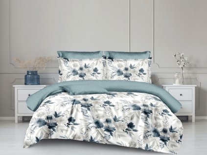 Elegantní povlečení DUO SENSE AURELIA s květinovým vzorem a povlakem zdarma
