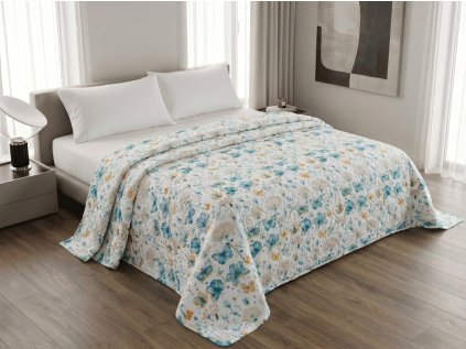 Přehoz na postel ELIVINE bílý, 100% bavlna