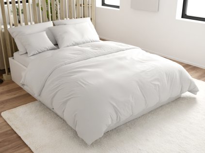 Moderní bavlněné povlečení STANDO bílé s minimalistickým designem