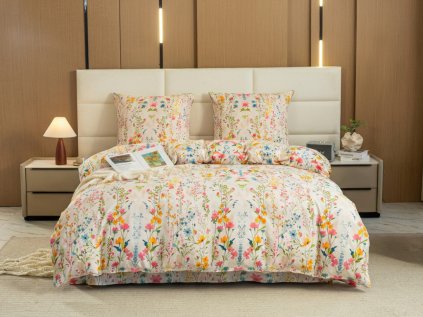 Povlečení z mikrovlákna MILLEFLEUR barevné s jemným květinovým vzorem
